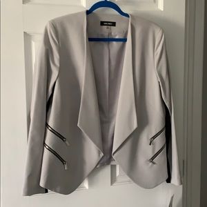 Blazer Jacket with Zipper Detail